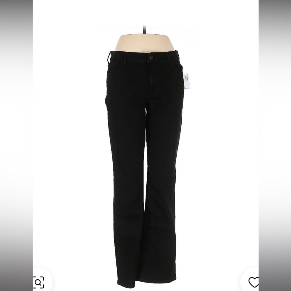 Old Navy Black Mid-Rise Kicker Boot-Cut Pants